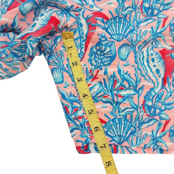 Vineyard Vines Swim Shorts Trunks Mens Small Blue Mesh Sea Horses Print Beach - Picture 11 of 12